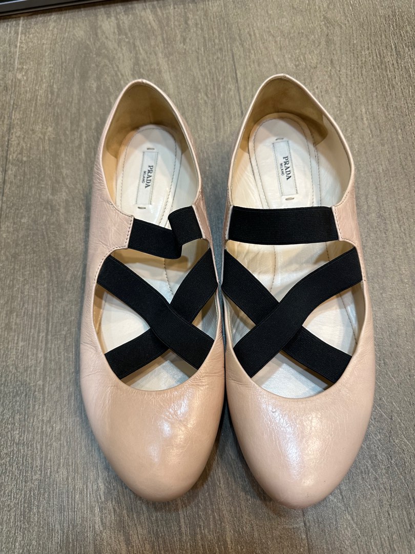 PRADA Ballet Flats with straps on Carousell