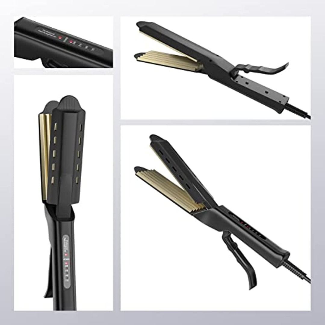 Professional Ceramic Corrugated Iron Electric Curling Crimped Wide