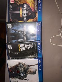 PS4 Games (500 each) The witcher 3, Last of Us remastered, Uncharted, Kingdom come Deliverance