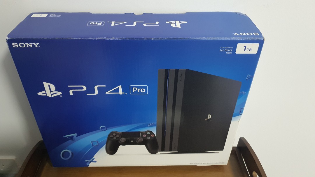 PS4 Jet Black Pro 1TB Console Box Sony PlayStation 4 [BOX]