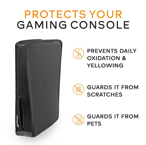 USA GEAR PS5 Console Case – Padded Nylon Travel Bag For PS5 & Digital Edition, Blue, 3-Year Warranty