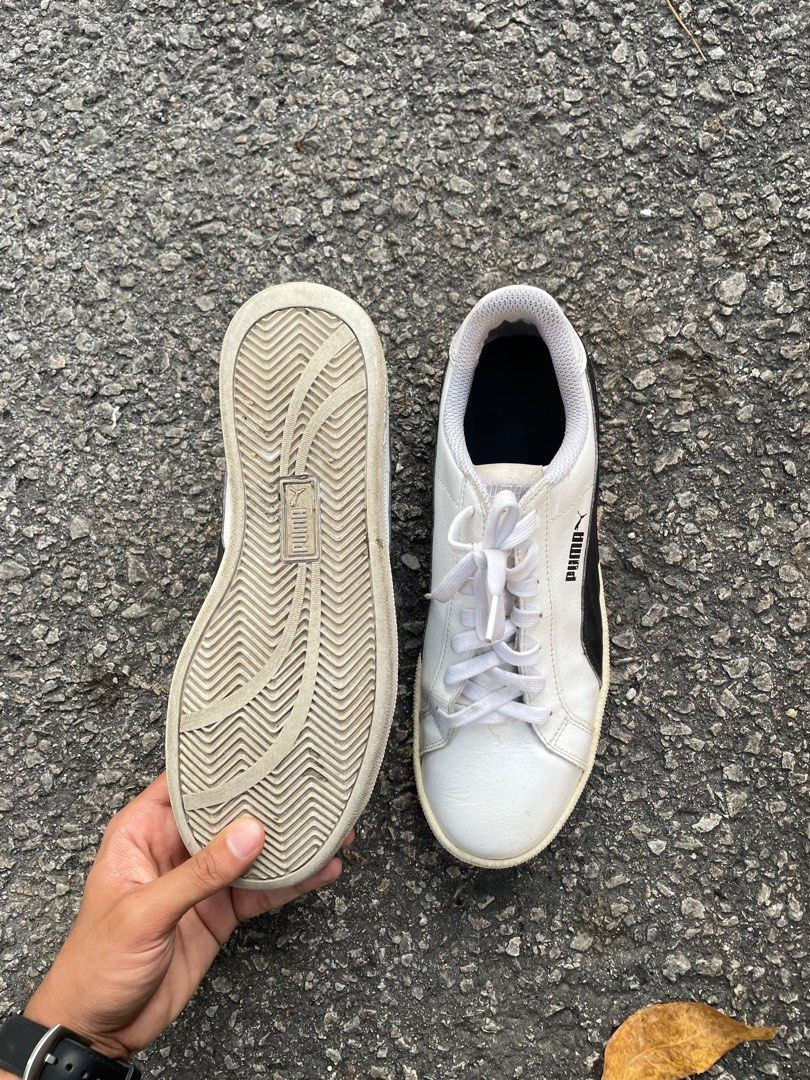 Puma Smash L White Black Men s Fashion Footwear Sneakers on