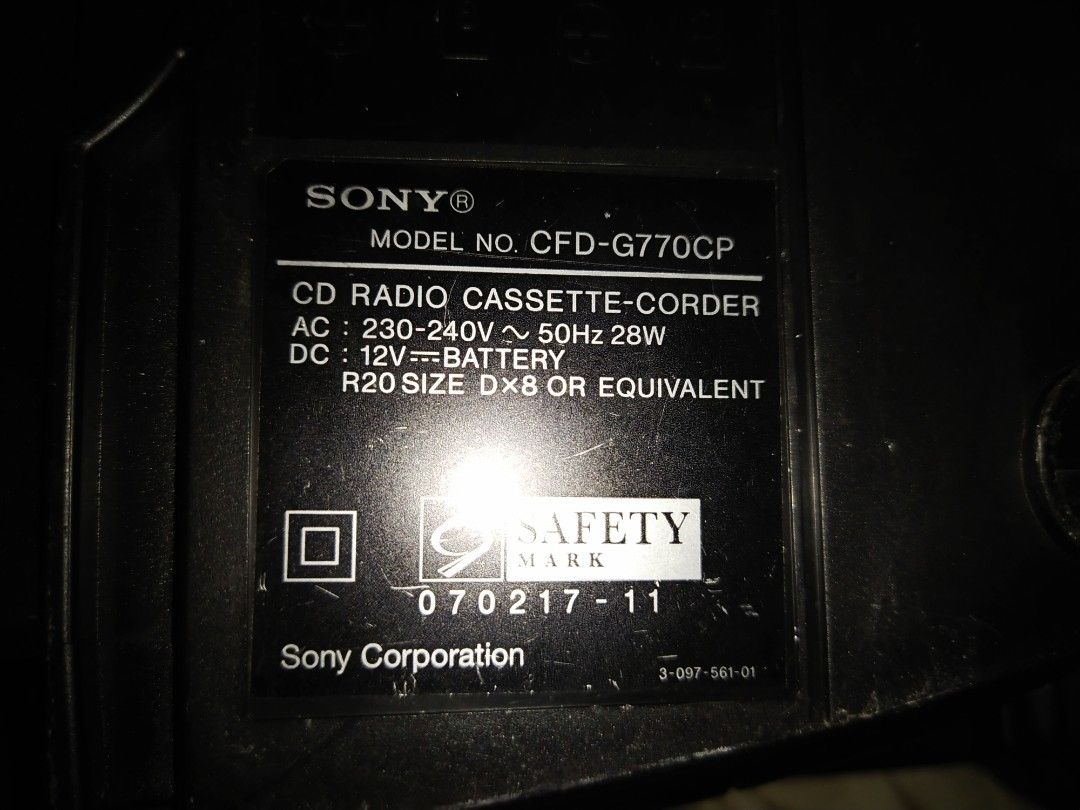 Radio Sony Xplod CFD G770CP Not Boombox Compo Hifi, Audio, Soundbars
