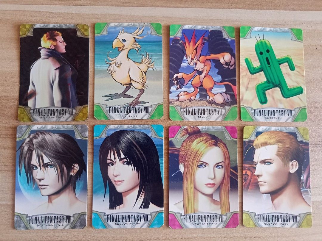 RARE) Final Fantasy 8 Bandai Carddass Vending Cards (Set of 8), Hobbies &  Toys, Memorabilia & Collectibles, Vintage Collectibles on Carousell