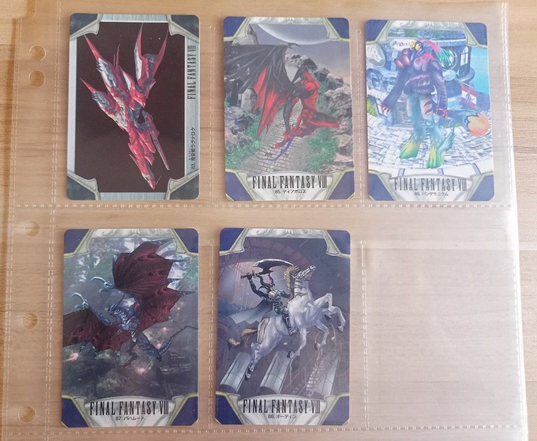 (RARE) Final Fantasy 8 Bandai Carddass Vending Cards (Set of 5) on