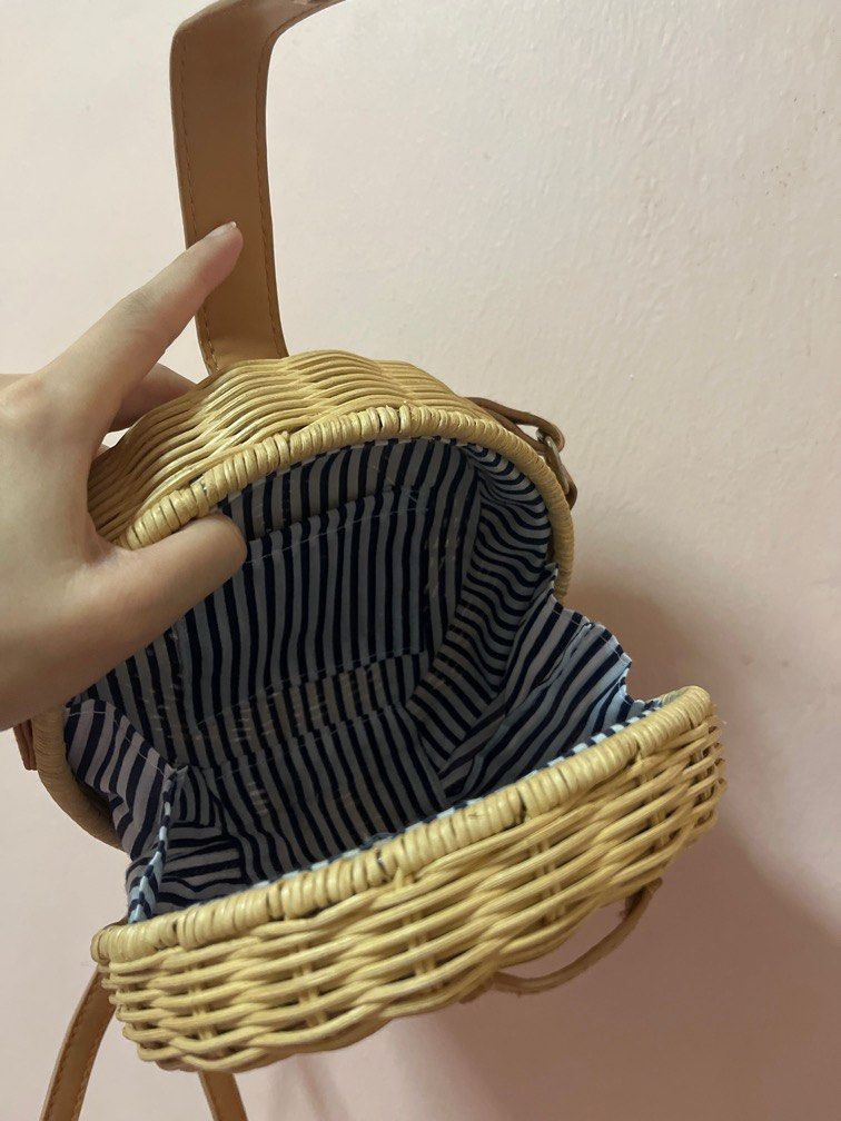 Rattan crossbody hotsell purse
