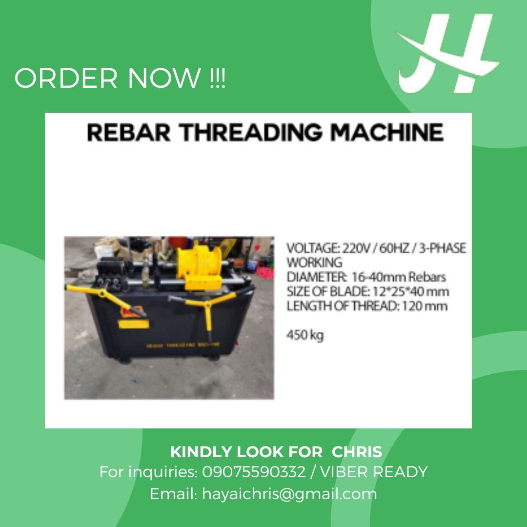 Rebar threading machine on Carousell