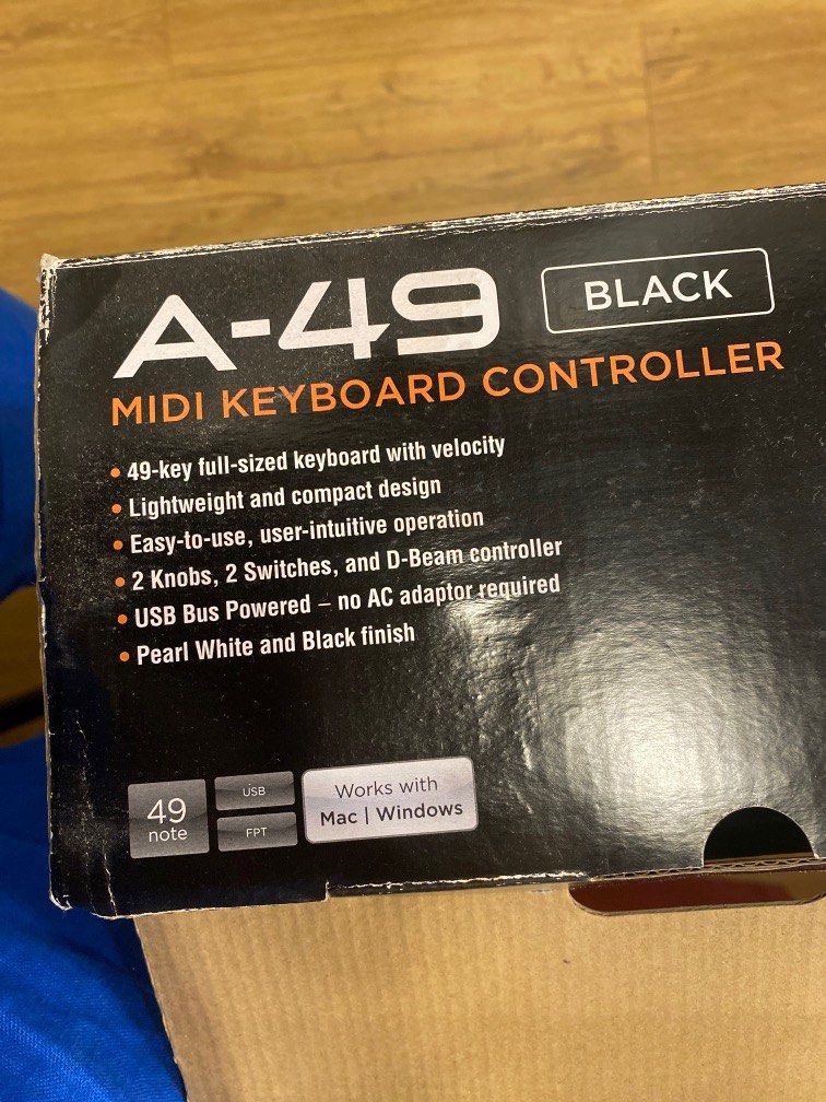 Roland A-49 Lightweight 49-Key MIDI Keyboard Controller, Black
