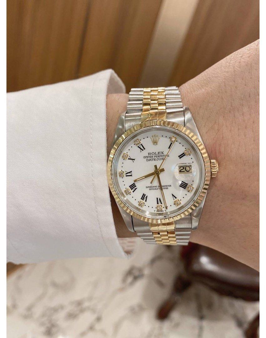 All gold diamond outlet rolex
