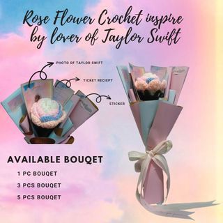 Rose Flower crochet isnpire by lover of taylor swift