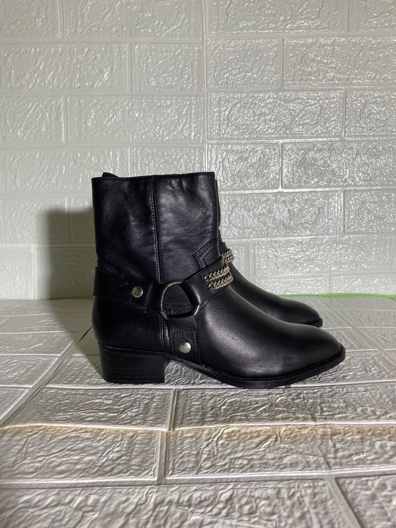 Saint Laurent Chain Wyatt Boots Womens Women s Fashion Footwear