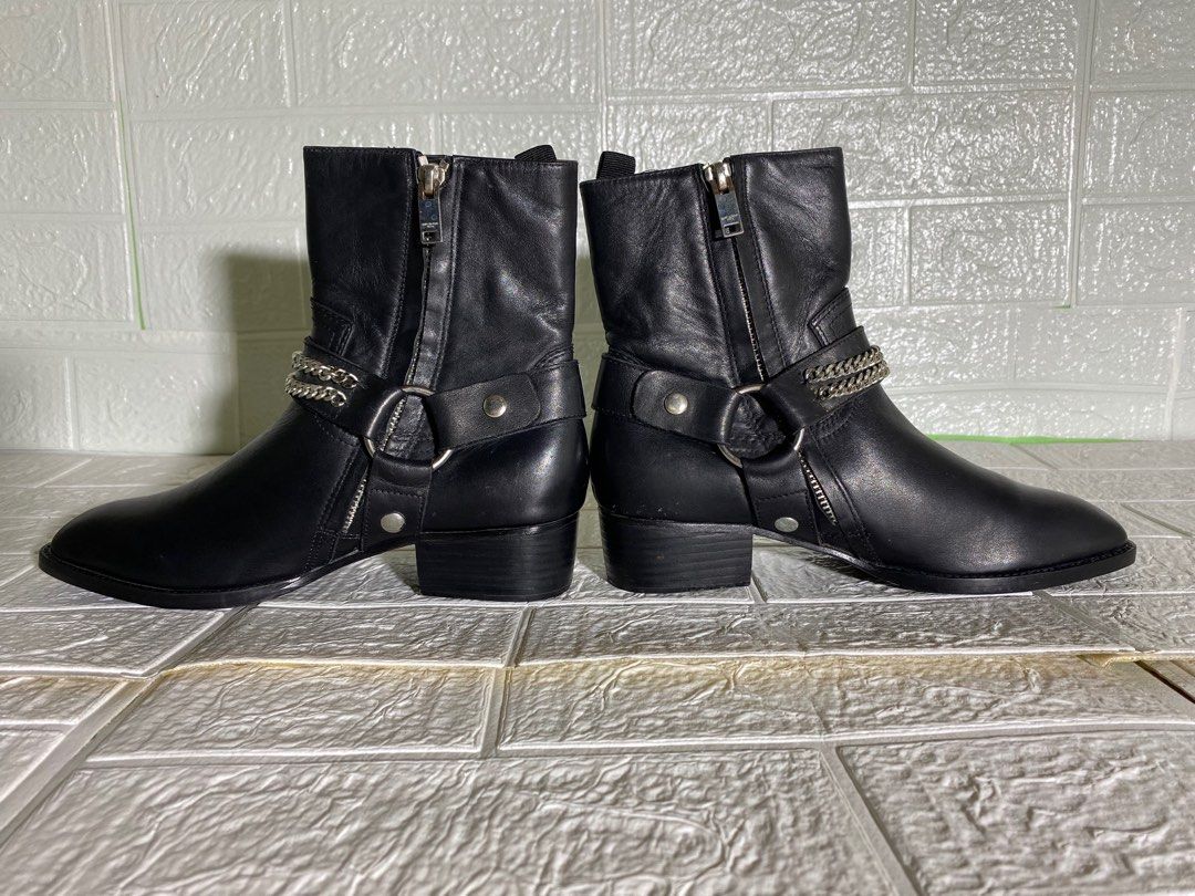 Saint Laurent Chain Wyatt Boots Womens
