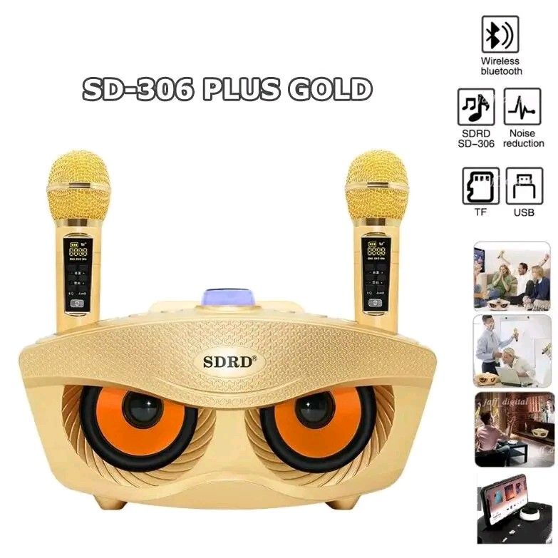 SDRD SD-306 Plus Owl Subwoofer karaoke Wireless Bluetooth Dual ...