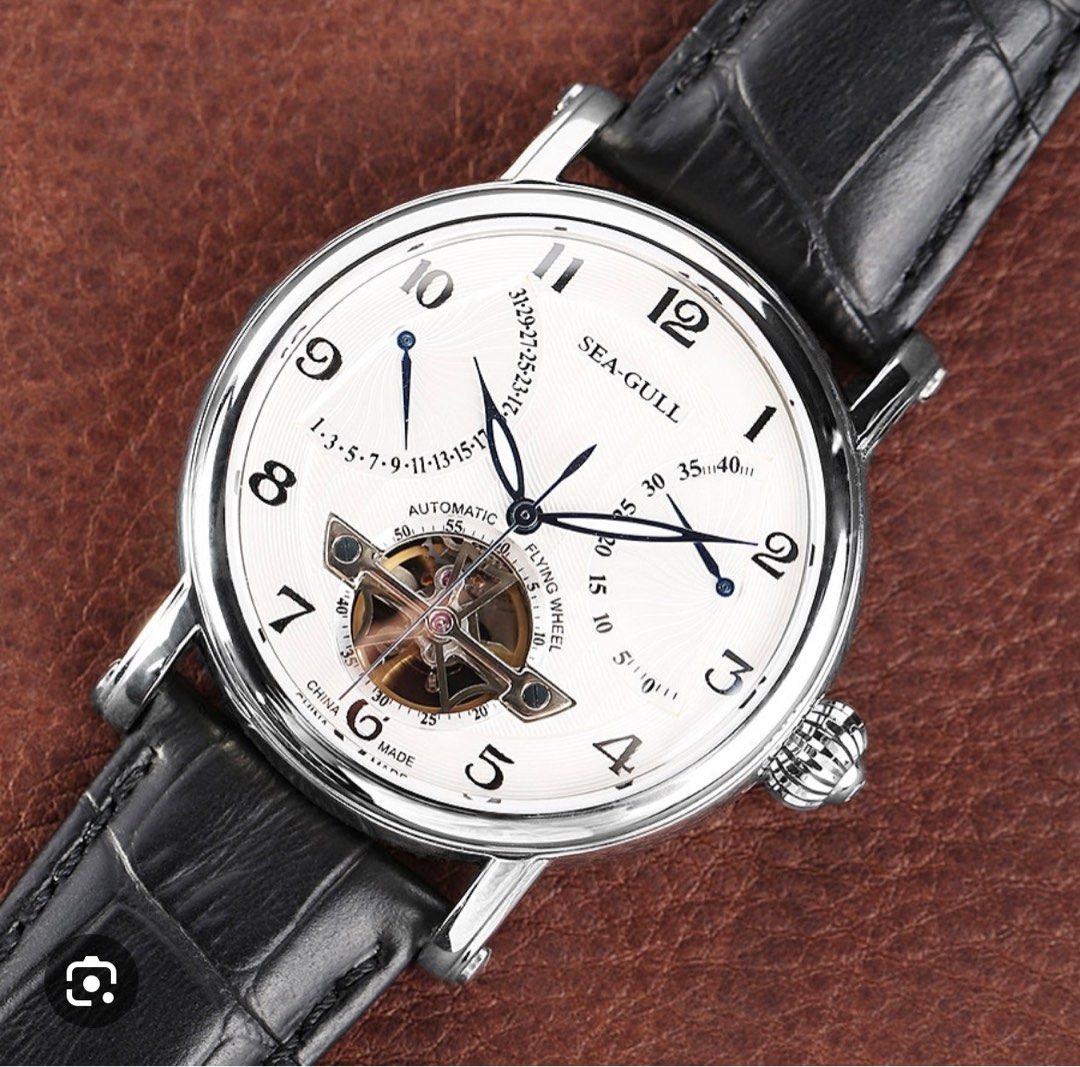 Seagull Watch Flywheel Retrograde Guilloche Automatic Watch 819.317