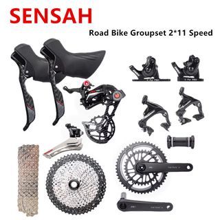 Sensah Empire Groupset for road bike / Racing bike / Mini velo bike | Folding bike - Part out | Installation available | Drop bar and Raiser bar optional |  Disc brake / Rim brake optional | Sensah shifter |  lightweigh | Premium | Durable and valuble .