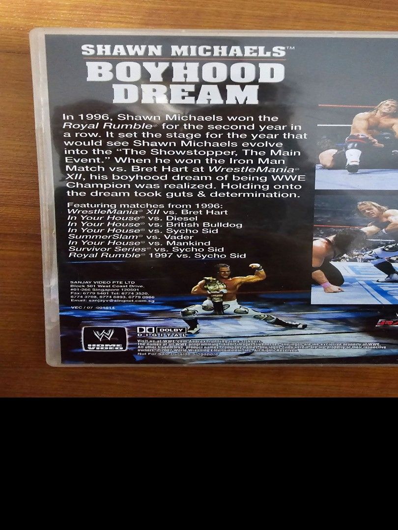 Shawn Michaels Boyhood Dream DVD, Hobbies & Toys, Music & Media, CDs