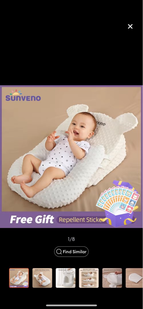 SUNVENO Portable Baby Antispill Milk Pillow, Newborn Baby Feeding