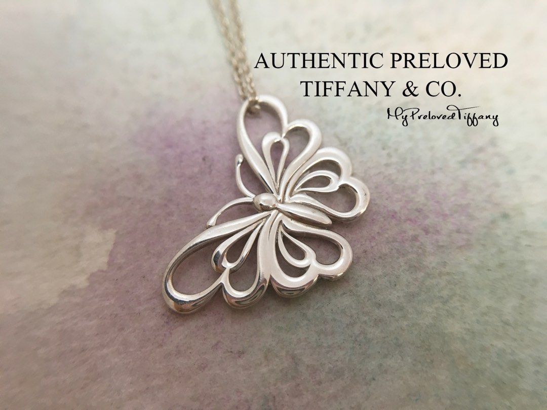 Tiffany & co deals butterfly necklace