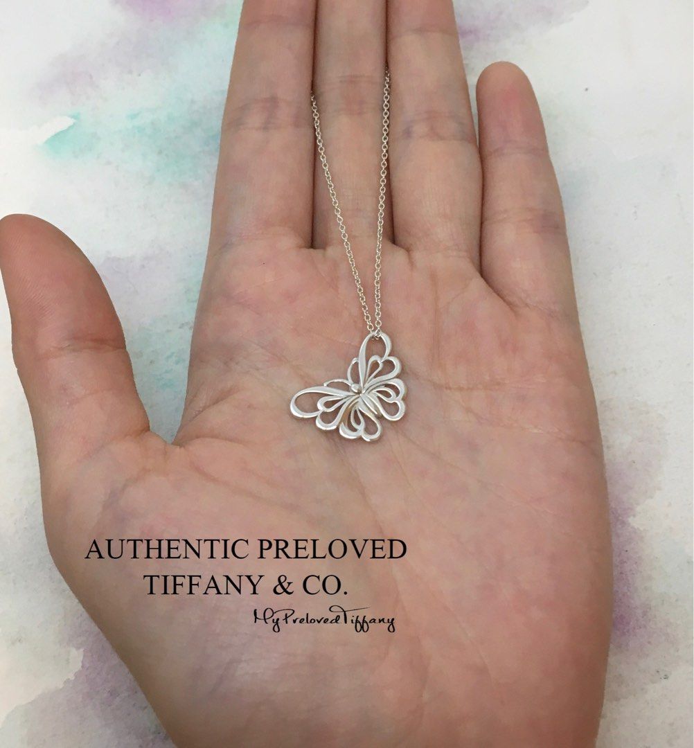 Tiffany clearance butterfly necklace