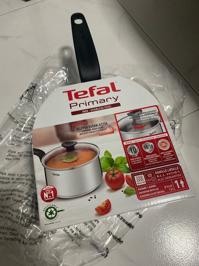Tefal Saucepan with Lid 1.5L, Furniture & Home Living, Kitchenware