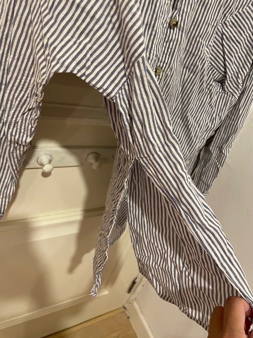 Black and white striped shirt topshop discount