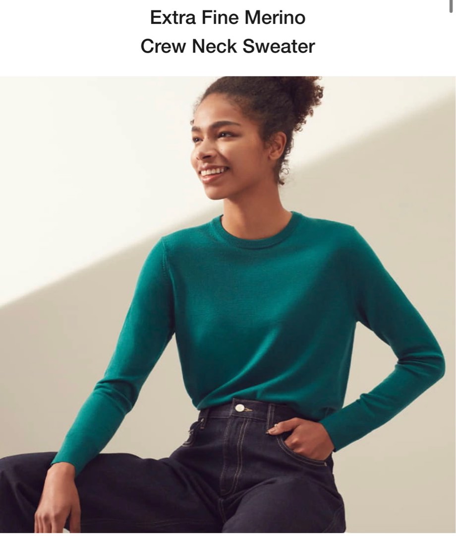 Uniqlo merino crew neck cheap