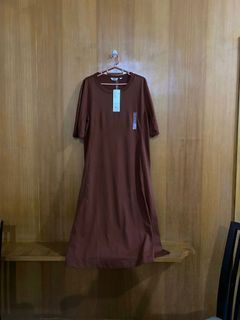 Uniqlo Brown Dress not zara mango hnm duma stradivarius