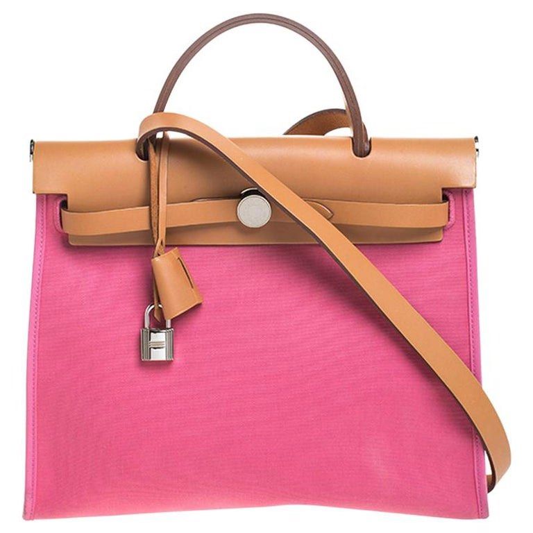 Hermes Herbag 31 Pink, Luxury, Bags & Wallets on Carousell