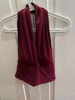 V Neck Maroon TankTop