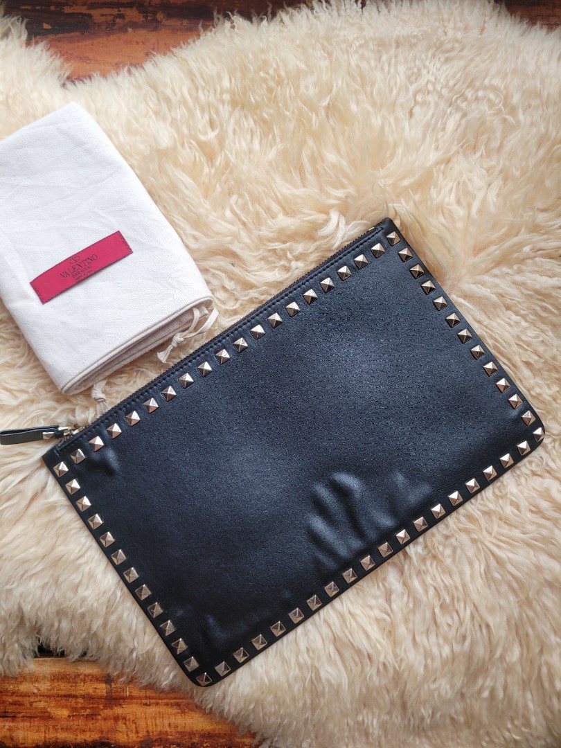 Valentino Studded Flat Pouch/Clutch on Carousell