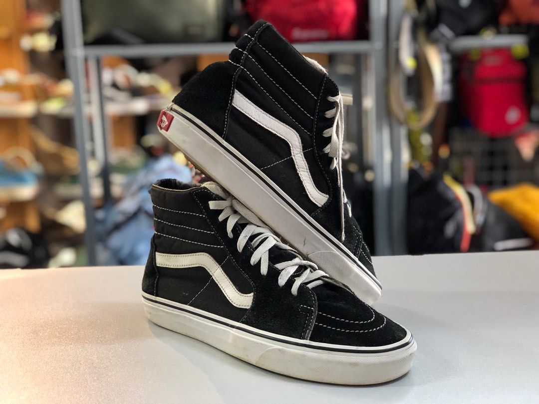 Vans old skool black high cut discount