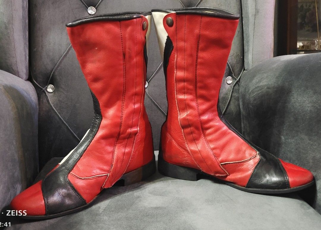 Vintage motorcycle riding boots best sale