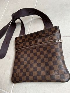 Louis Vuitton Monogram Glace Steve Shoulder A4 Acceptable Leather Brown