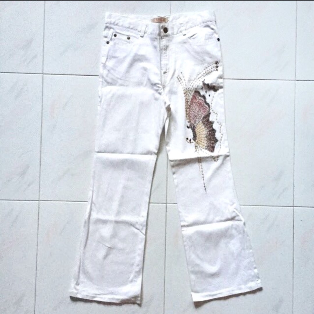 White sale jeans paint