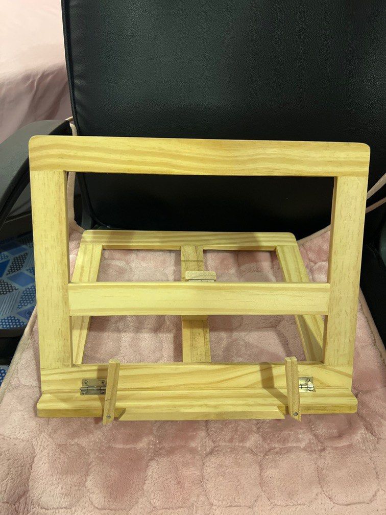 Wooden book stand on Carousell