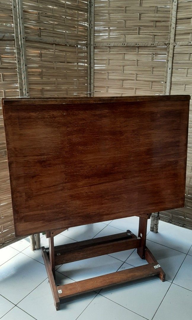 Wooden Drafting Table w/ adjustable height & angle on Carousell