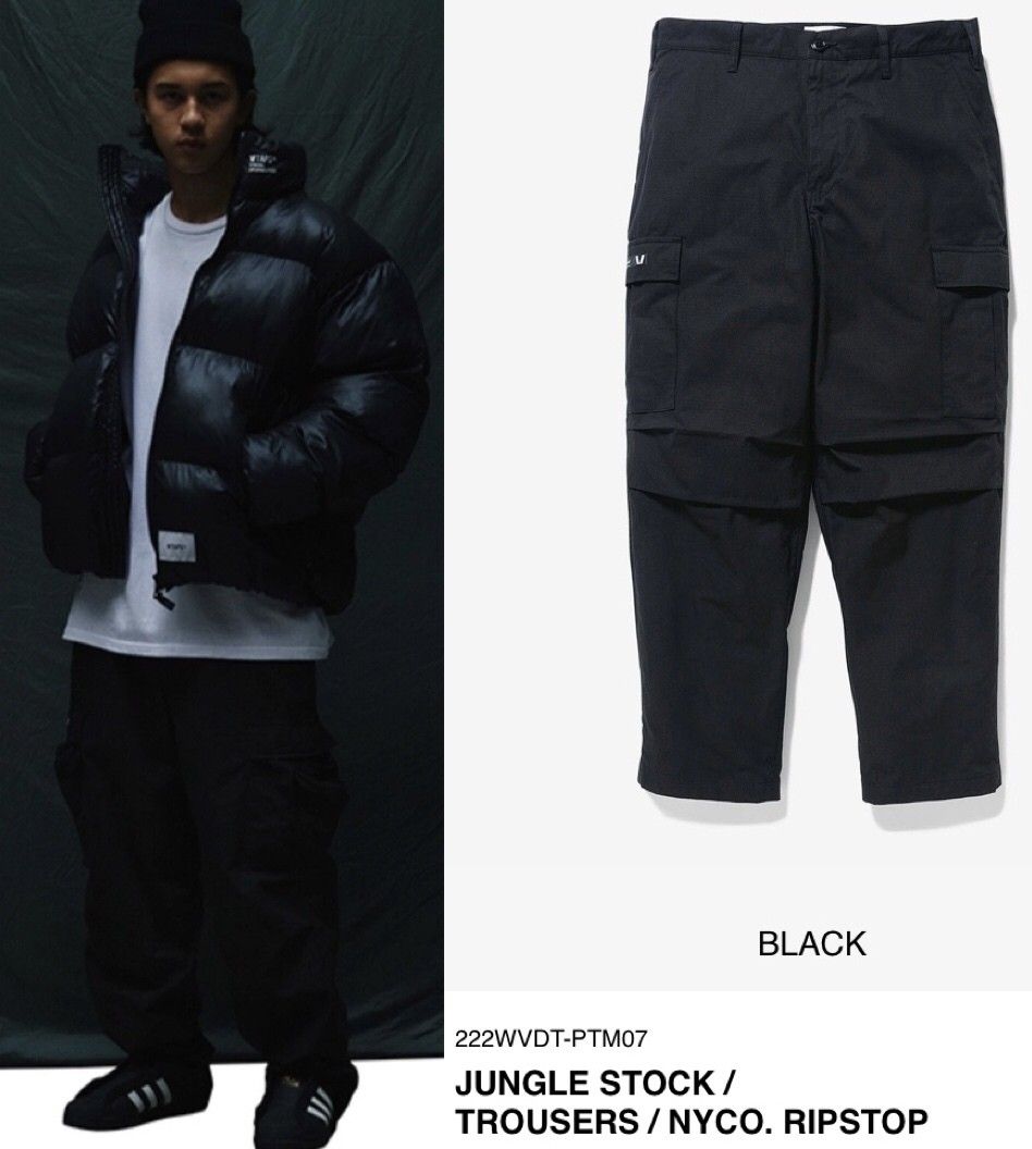 WTAPS JUNGLE STOCK / TROUSERS / NYCO. RIPSTOP 222WVDT-PTM07 Black