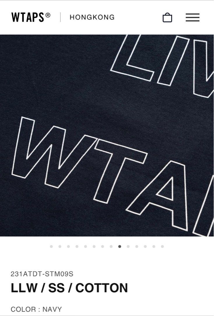 WTAPS LLW / SS / COTTON 23SS NAVY not COLLEGE SIGN, 男裝, 上身及 ...