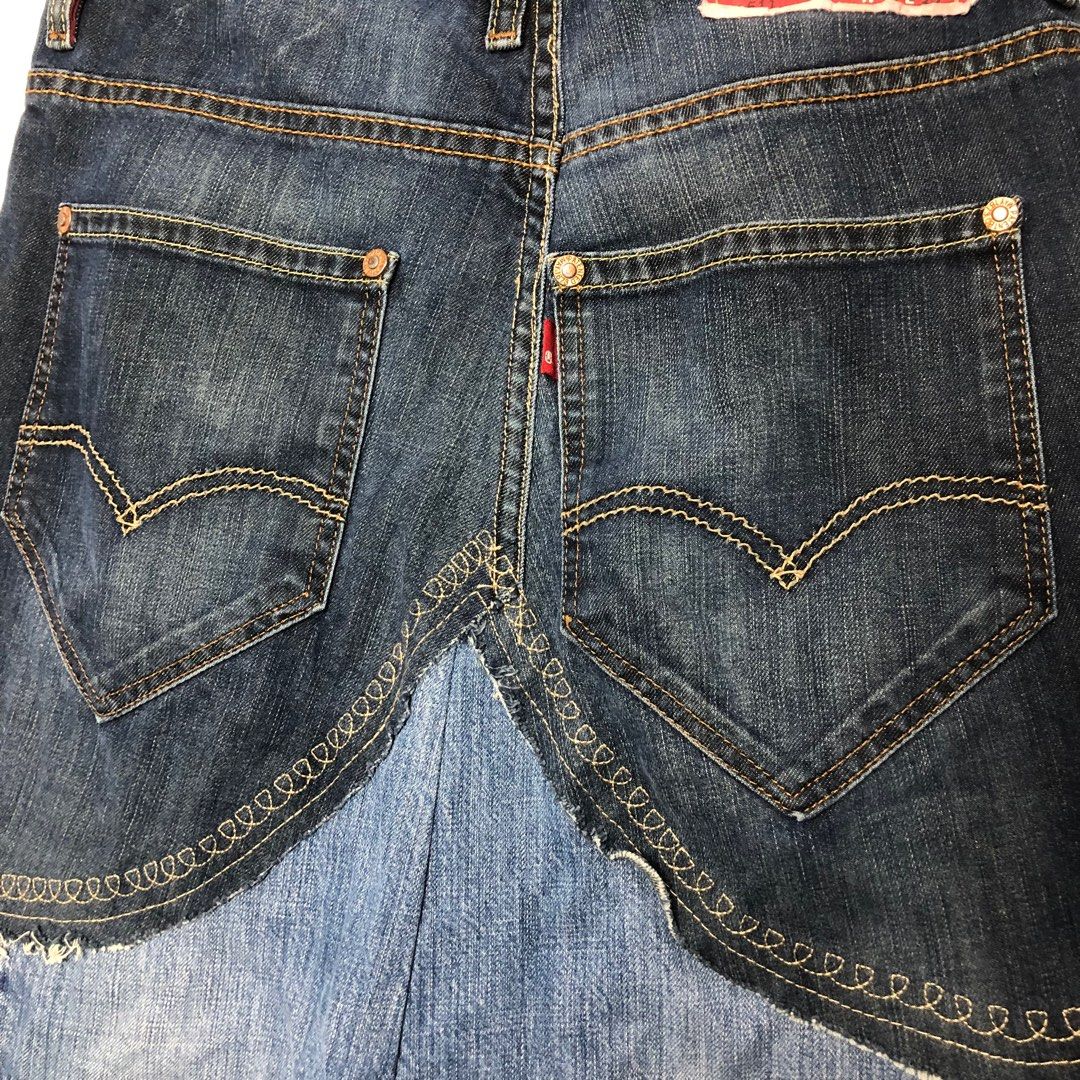 Y2k Levis Deconstructed Denim Skirt On Carousell 4089