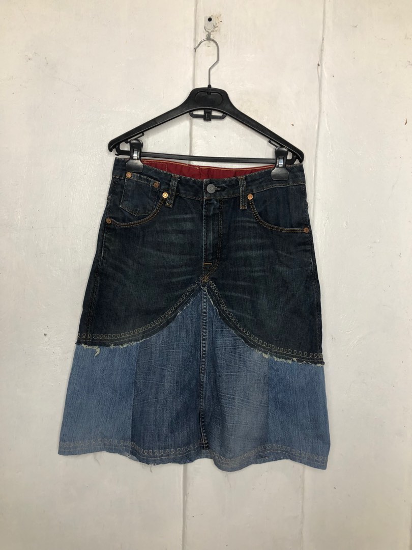 Y2k Levis Deconstructed Denim Skirt On Carousell 6908