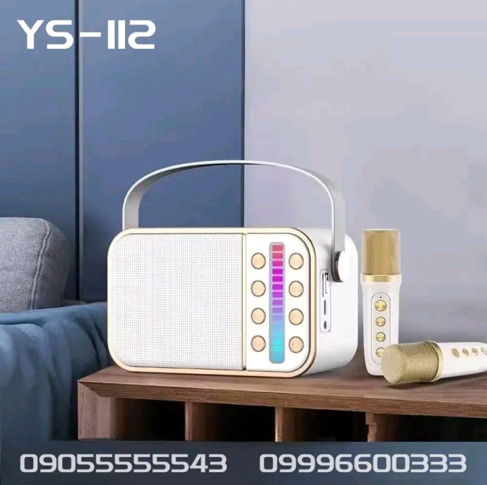 YS-112 Karaoke bluetooth speaker with 2pcs wireless microphone (Category: Soundbars, Speakers & Amplifiers) located in Manila. Submitted by bongsy999mall (Listing ID 1249448123, Image 3). Description: YS-112 Karaoke bluetooth speaker with 2pcs wireless microphone Price: 1,250 Button function details Power/Pause: Press and hold to turn on/c/the Press to pause or play the music. Previous track/Next track: Press to choose the previous/next track. Vo