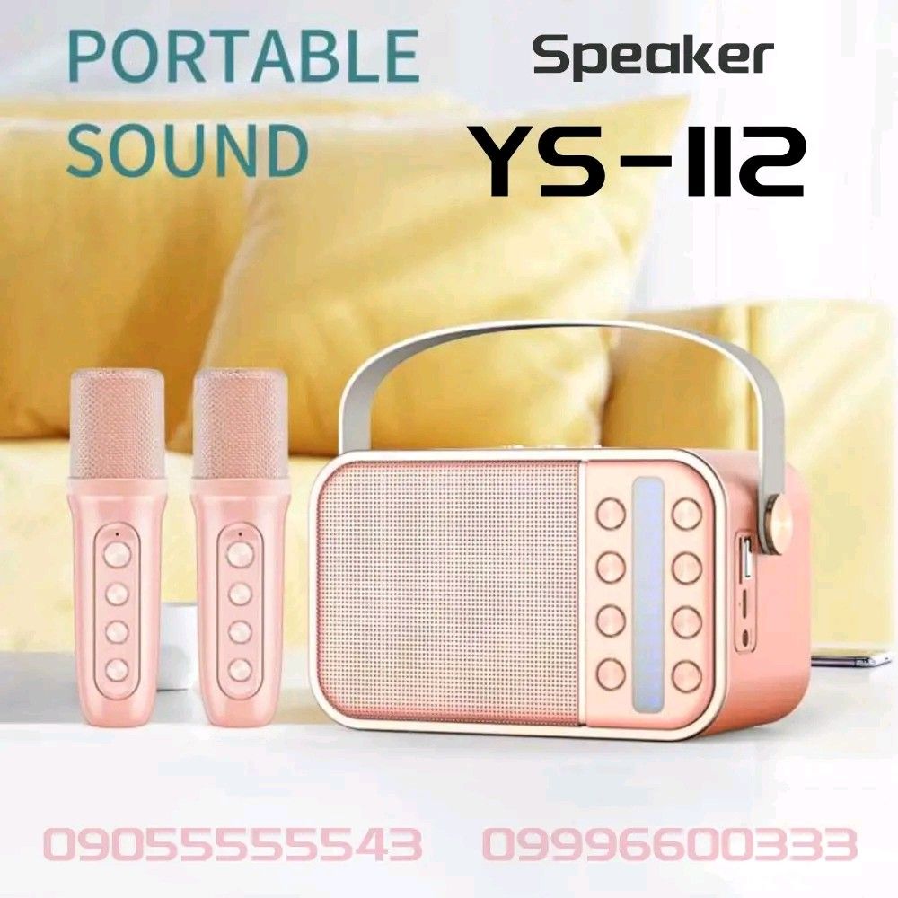 YS-112 Karaoke bluetooth speaker with 2pcs wireless microphone (Category: Soundbars, Speakers & Amplifiers) located in Manila. Submitted by bongsy999mall (Listing ID 1249448123, Image 1). Description: YS-112 Karaoke bluetooth speaker with 2pcs wireless microphone Price: 1,250 Button function details Power/Pause: Press and hold to turn on/c/the Press to pause or play the music. Previous track/Next track: Press to choose the previous/next track. Vo