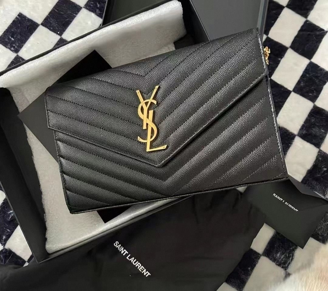 Saint Laurent WOC 22cm Black GHW Sling Bag