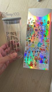 迪士尼100週年迷利公仔玻璃樽