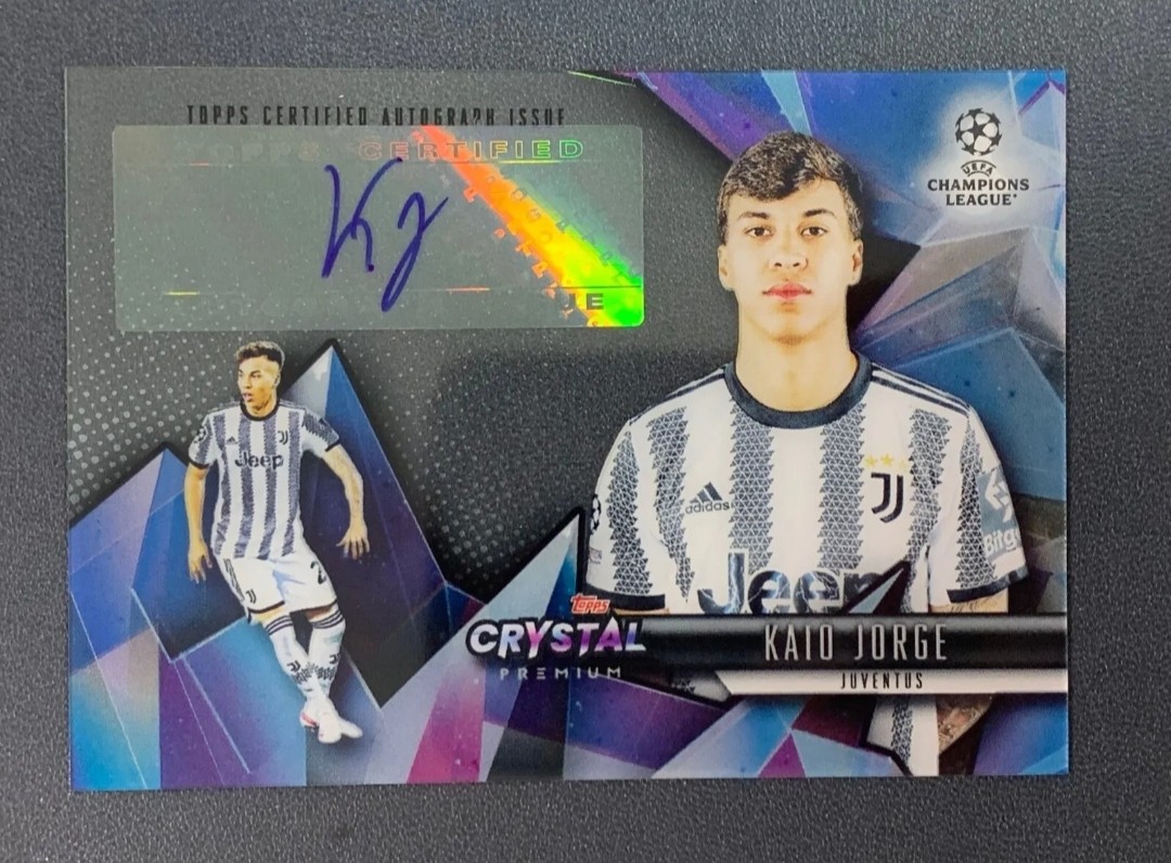 2022-23 Topps Crystal Premium UCL Kaio Jorge Juventus Auto Card