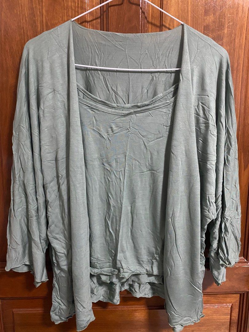 3 piece Nightwear Set Sage Green Women s Fashion Dresses
