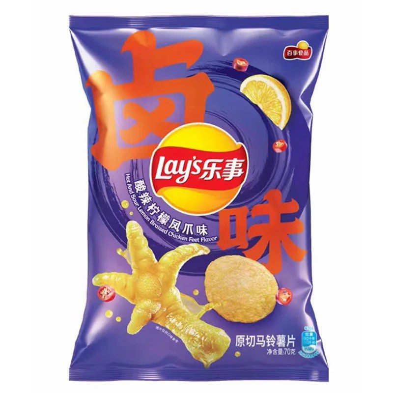 70g lays potato chips exotic flavours Duck Tongue/ Chicken Feet ...
