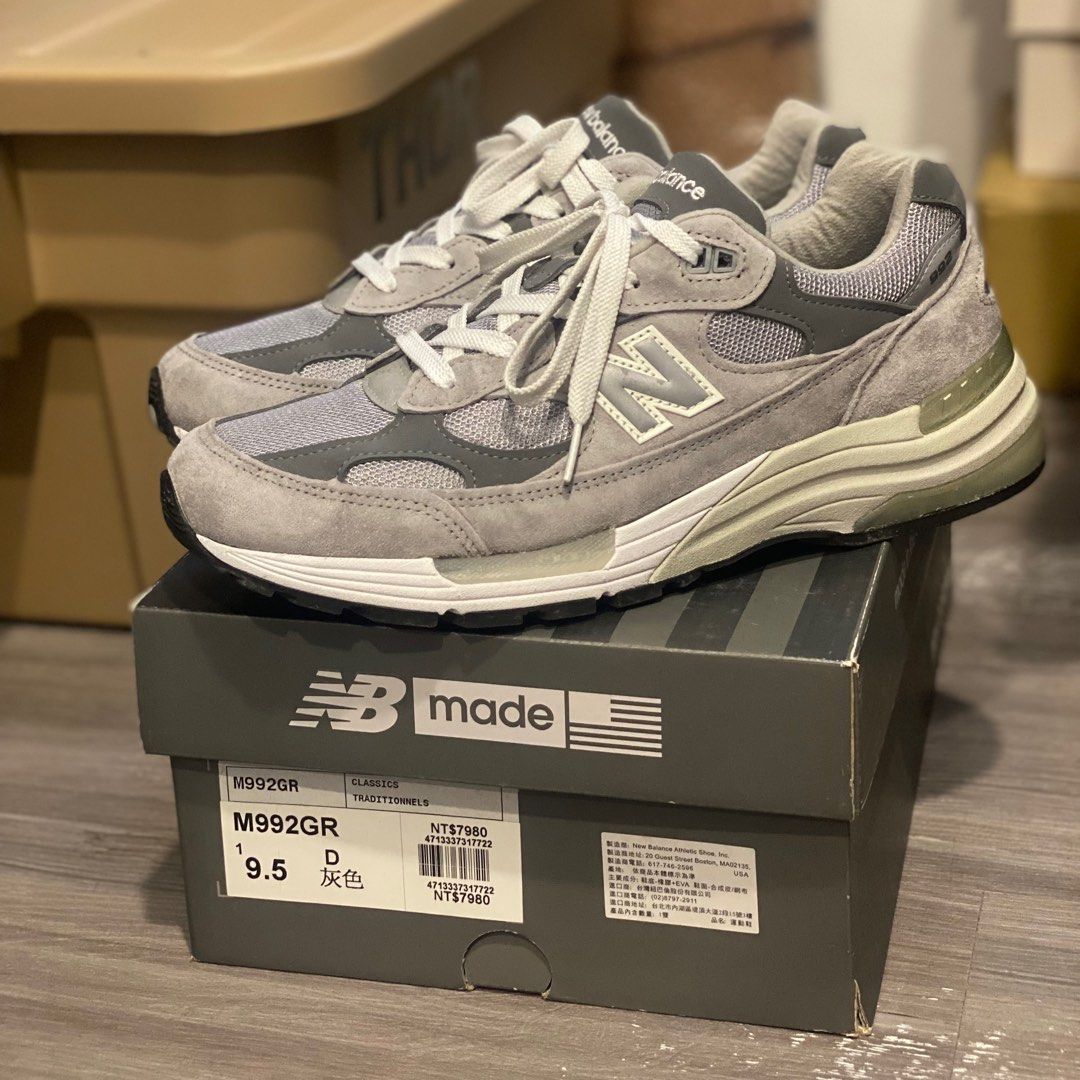 二手出售] New Balance M992GR Size: US9.5, 他的時尚, 鞋, 運動鞋在