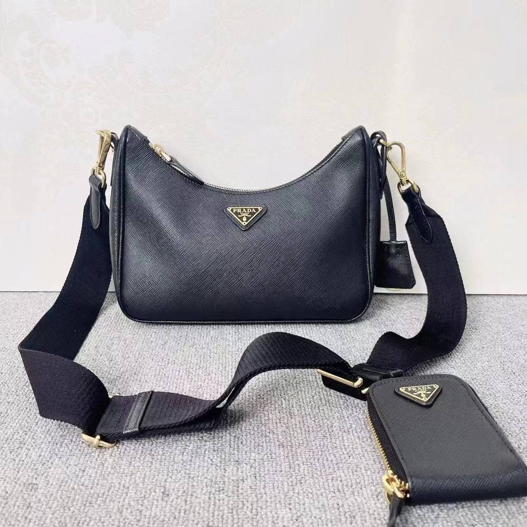 Black Prada Galleria Saffiano leather medium bag, Luxury, Bags & Wallets on  Carousell
