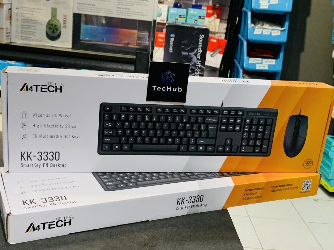 A4Tech KK-3330 Keyboard and Mouse Combo Black USB, Computers & Tech ...